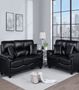 MIN-Felix Black Leather Gel