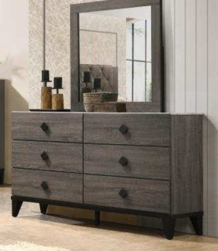 Penrith Charcoal Dresser and Mirror